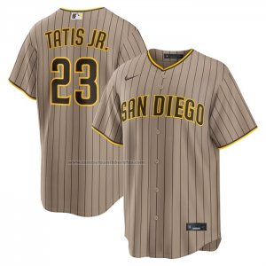 Camiseta Beisbol Hombre San Diego Padres Fernando Tatis Jr Alterno Replica Marron Camiseta Beisbol Hombre San Diego Padres Fernando Tatis Jr Alterno Replica Marron