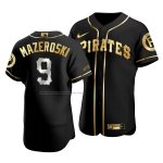 Camiseta Beisbol Hombre Pittsburgh Pirates Bill Mazeroski Golden Edition Autentico Negro