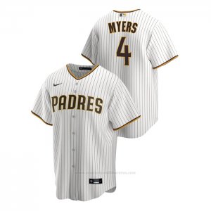 Camiseta Beisbol Hombre San Diego Padres Wil Myers Replica Primera Blanco Marron