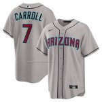 Camiseta Beisbol Hombre Arizona Diamondbacks Corbin Carroll Segunda Replica Gris