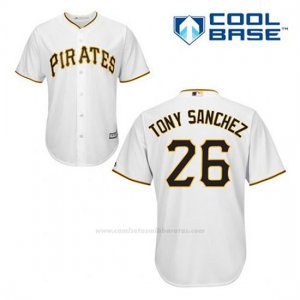 Camiseta Beisbol Hombre Pittsburgh Pirates Tony Sanchez 26 Blanco 1ª Cool Base