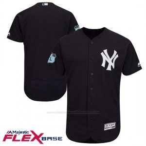 Camiseta Beisbol Hombre New York Yankees New York Azul 2017 Entrenamiento de Primavera Flex Base