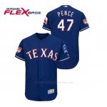 Camiseta Beisbol Hombre Texas Rangers Hunter Pence 2019 Entrenamiento de Primavera Flex Base Azul