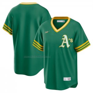 Camiseta Beisbol Hombre Oakland Athletics Road Cooperstown Collection Verde