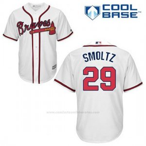 Camiseta Beisbol Hombre Atlanta Braves 29 John Smoltz Blanco 1ª Cool Base