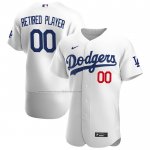 Camiseta Beisbol Hombre Los Angeles Dodgers Primera Pick-A-Player Retired Roster Autentico Blanco