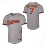 Camiseta Beisbol Nino Baltimore Orioles Jackson Holliday Segunda Replica Gris