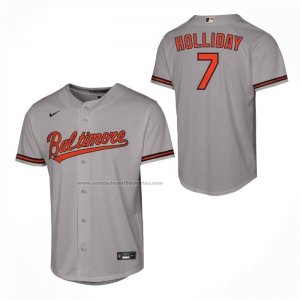 Camiseta Beisbol Nino Baltimore Orioles Jackson Holliday Segunda Replica Gris