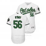 Camiseta Beisbol Hombre Baltimore Orioles Darren O'day Throwback Earth Day Blanco