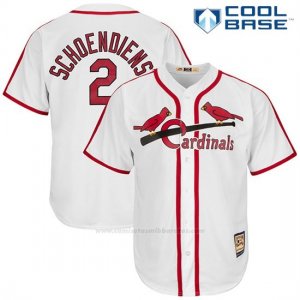 Camiseta Beisbol Hombre St. Louis Cardinals Mens Rojo Schoendienst Blanco Cool Base