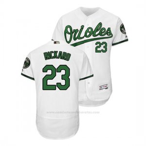 Camiseta Beisbol Hombre Baltimore Orioles Joey Rickard Throwback Earth Day Blanco