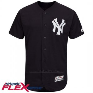Camiseta Beisbol Hombre New York Yankees Blank Azul Flex Base Autentico Coleccion