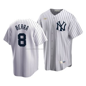 Camiseta Beisbol Hombre New York Yankees Yogi Berra Cooperstown Collection Primera Blanco