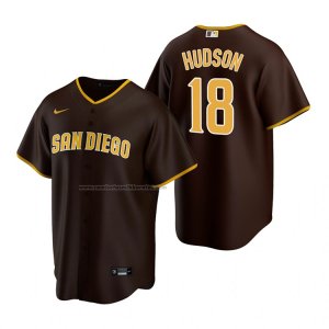 Camiseta Beisbol Hombre San Diego Padres Daniel Hudson Replica Road Marron