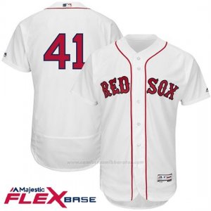 Camiseta Beisbol Hombre Boston Red Sox 41 Chris Sale Blanco 2017 Flex Base