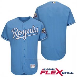 Camiseta Beisbol Hombre Kansas City Royals Light Azul 50th Season Flex Base