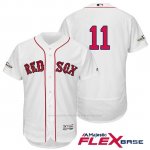 Camiseta Beisbol Hombre Boston Red Sox 2017 Postemporada Rafael Devers Blanco Flex Base
