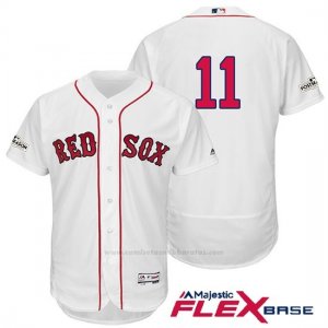 Camiseta Beisbol Hombre Boston Red Sox 2017 Postemporada Rafael Devers Blanco Flex Base