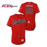 Camiseta Beisbol Hombre Cleveland Indians Carlos Carrasco 150th Aniversario Patch 2019 All Star Game Flex Base Rojo