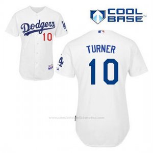 Camiseta Beisbol Hombre Los Angeles Dodgers Justin Turner 10 Blanco 1ª Cool Base