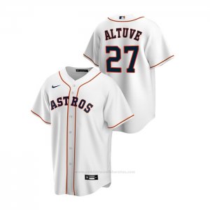 Camiseta Beisbol Hombre Houston Astros Jose Altuve Replica Primera Blanco