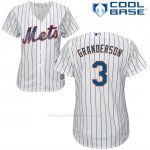 Camiseta Beisbol Mujer New York Mets Curtis Granderson Cool Base Blanco