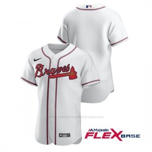 Camiseta Beisbol Hombre Atlanta Braves Autentico Nike Blanco