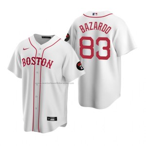 Camiseta Beisbol Hombre Boston Red Sox Eduard Bazardo Replica Blanco