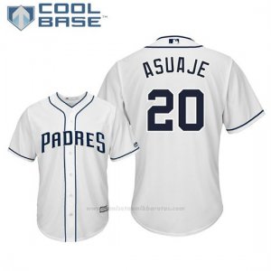 Camiseta Beisbol Hombre San Diego Padres Carlos Asuaje Cool Base 1ª Blanco