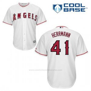 Camiseta Beisbol Hombre Los Angeles Angels Frank Herrmann 41 Blanco 1ª Cool Base
