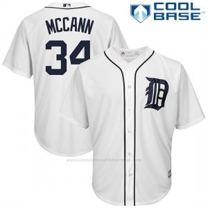 Camiseta Beisbol Hombre Detroit Tigers James Mccann Blanco Cool Base