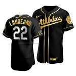Camiseta Beisbol Hombre Oakland Athletics Ramon Laureano Golden Edition Autentico Negro
