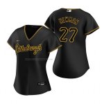 Camiseta Beisbol Mujer Pittsburgh Pirates Kevin Newman Alterno Replica Negro
