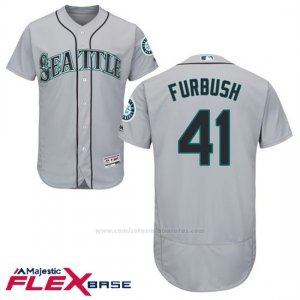 Camiseta Beisbol Hombre Seattle Mariners Charlie Furbush Gris Autentico Coleccion Flex Base