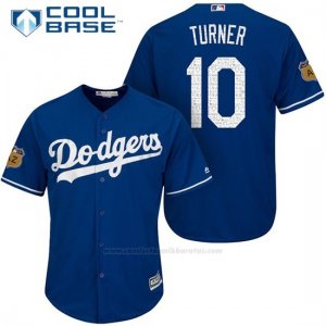 Camiseta Beisbol Hombre Los Angeles Dodgers Justin Turner 2017 Entrenamiento de Primavera Cool Base Jugador