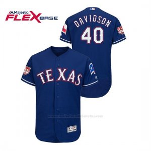 Camiseta Beisbol Hombre Texas Rangers Matt Davidson 2019 Entrenamiento de Primavera Flex Base Azul