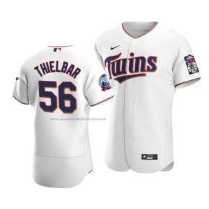 Camiseta Beisbol Hombre Minnesota Twins Caleb Thielbar 56 Autentico Primera Blanco