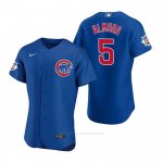 Camiseta Beisbol Hombre Chicago Cubs Albert Almora Jr. Autentico 2020 Alterno Azul