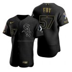 Camiseta Beisbol Hombre Chicago White Sox Jace Fry Negro 2021 Salute To Service