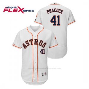Camiseta Beisbol Hombre Houston Astros Brad Peacock 150th Aniversario Patch Flex Base Blanco