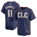 Camiseta Beisbol Hombre Cleveland Guardians Jose Ramirez City Connect Limited Azul