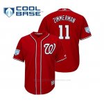 Camiseta Beisbol Hombre Washington Nationals Ryan Zimmerman Cool Base Entrenamiento de Primavera 2019 Rojo