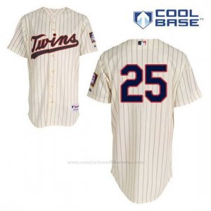 Camiseta Beisbol Hombre Minnesota Twins Byron Buxton 25 Crema Alterno Cool Base