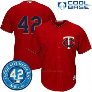 Camiseta Beisbol Hombre Minnesota Twins Jackie Robinson Cool Base Scarlet