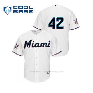 Camiseta Beisbol Hombre Miami Marlins 2019 Jackie Robinson Day Cool Base Blanco