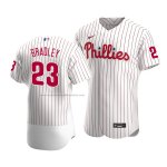 Camiseta Beisbol Hombre Philadelphia Phillies Archie Bradley Autentico Primera Blanco