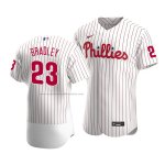 Camiseta Beisbol Hombre Philadelphia Phillies Archie Bradley Autentico Primera Blanco