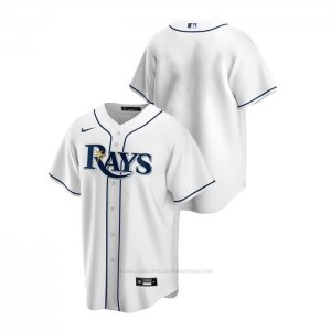Camiseta Beisbol Hombre Tampa Bay Rays Replica Primera Blanco