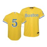 Camiseta Beisbol Nino Boston Red Sox Enrique Hernandez 2021 City Connect Replica Oro