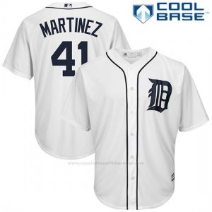 Camiseta Beisbol Hombre Detroit Tigers Victor Martinez 41 Blanco Cool Base